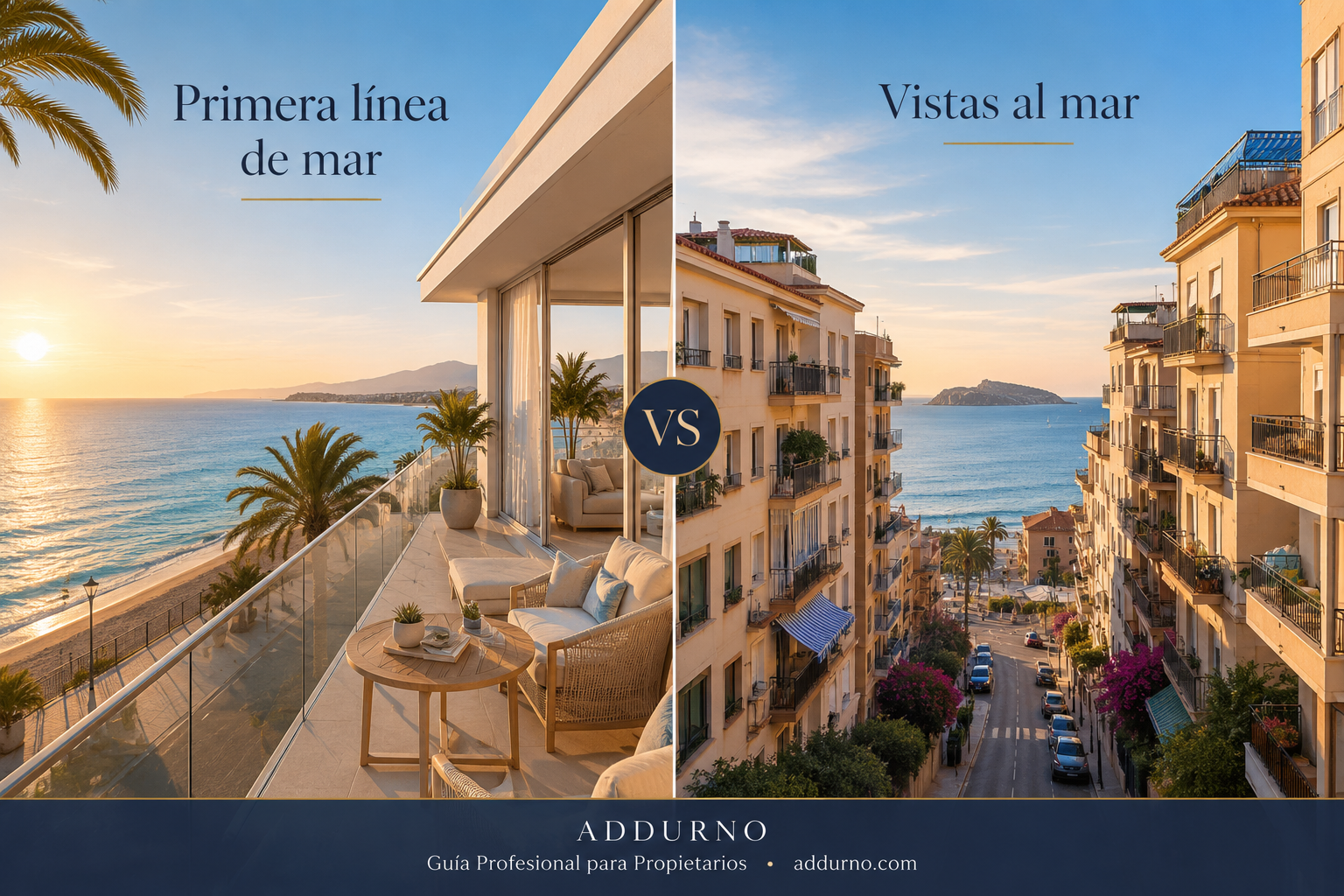Première ligne de vue mer contre mer : la différence qui change le prix