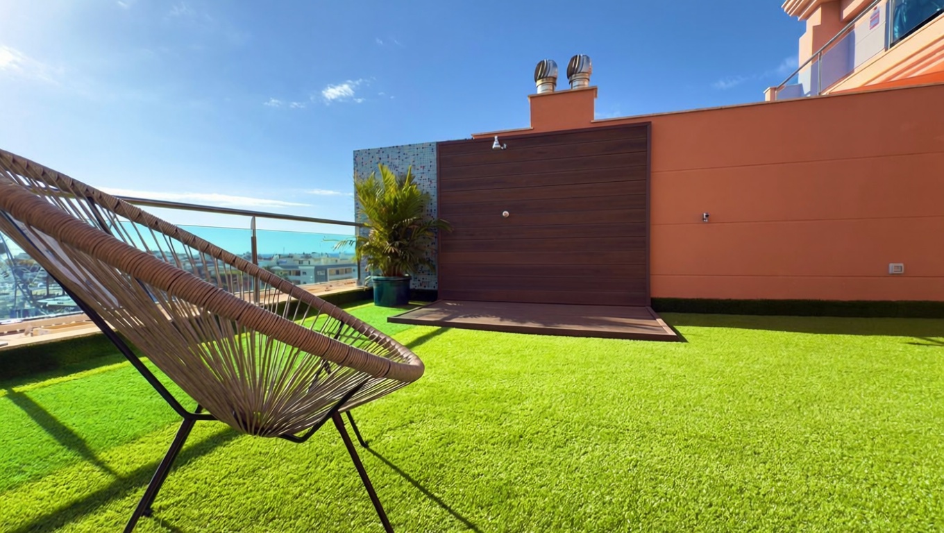 Duplex em primeira linha de praia em Mogán — Terraço mar