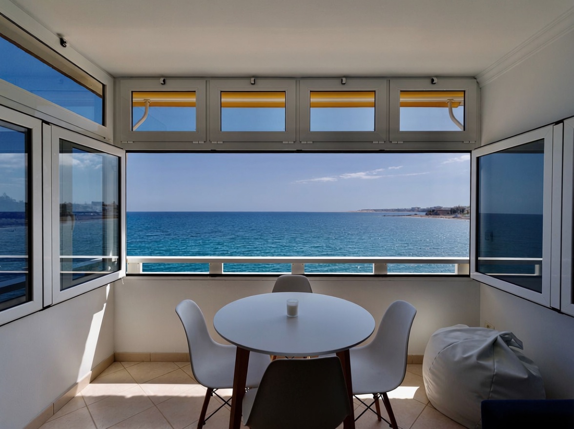Studio en première ligne de plage à San Bartolomé de Tirajana — Terrasse mer