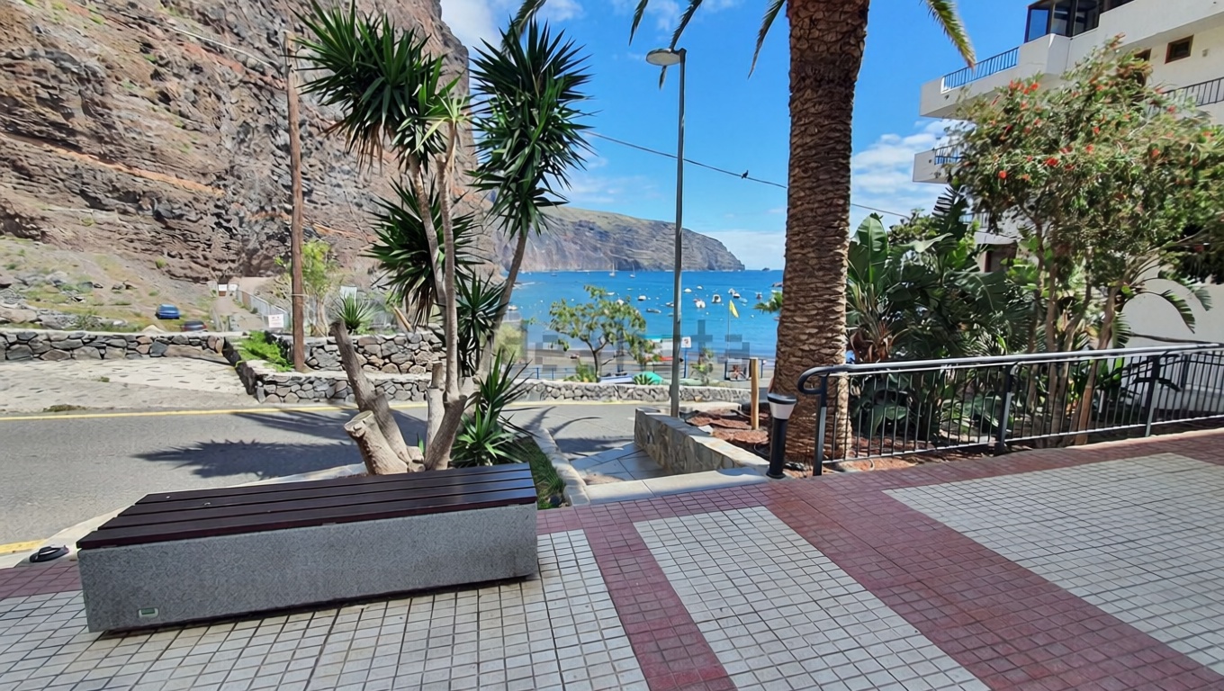Appartement en première ligne de plage à La Gomera — Vue mer