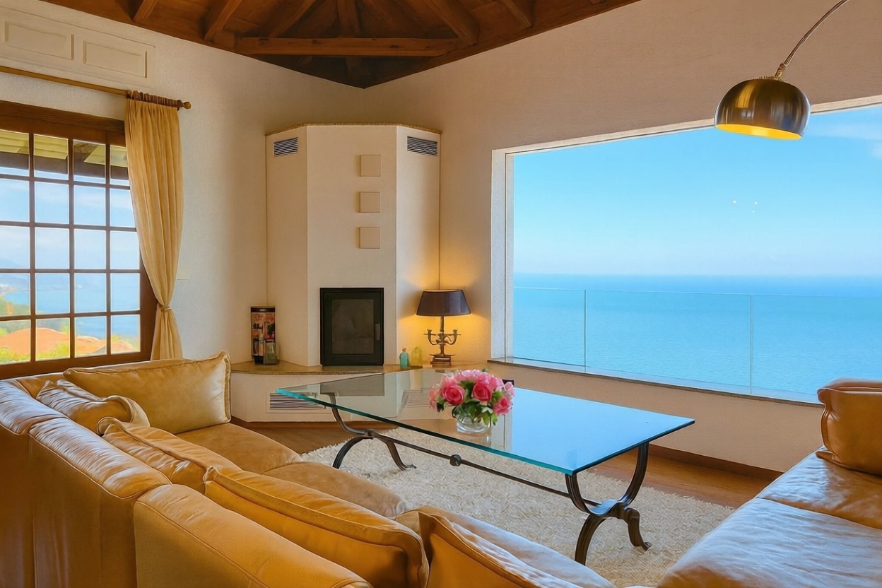 Chalet mit direkter Strandzugang in Tacoronte — Wohnzimmer