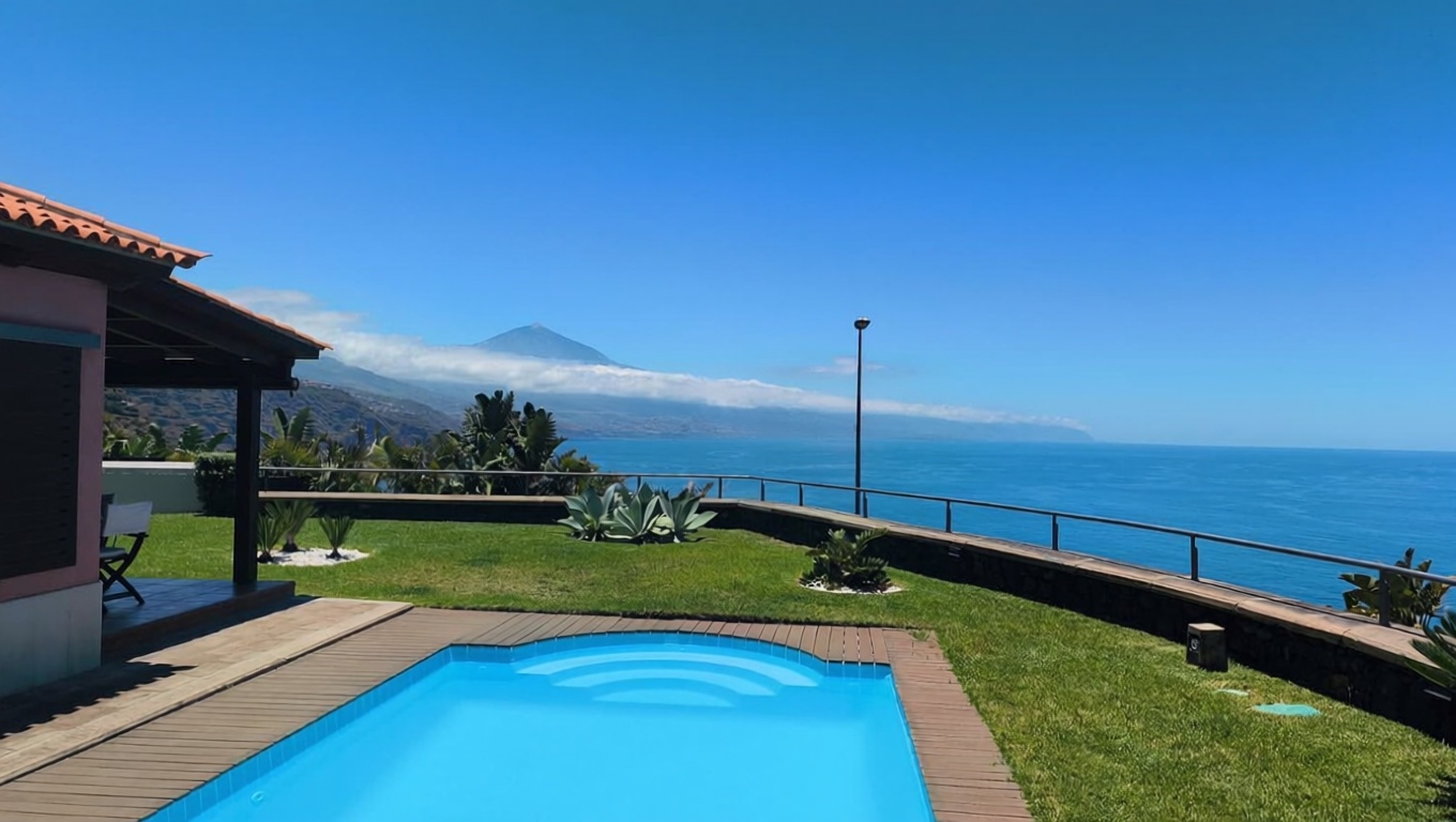 Chalet con acceso directo a playa en Tacoronte — Vista mar