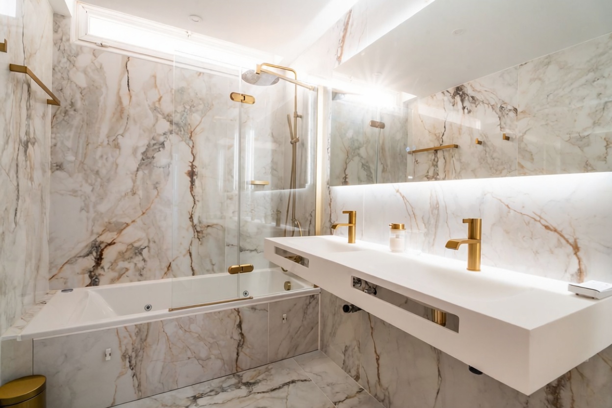 Ático em primeira linha de mar em Arona — Casa banho