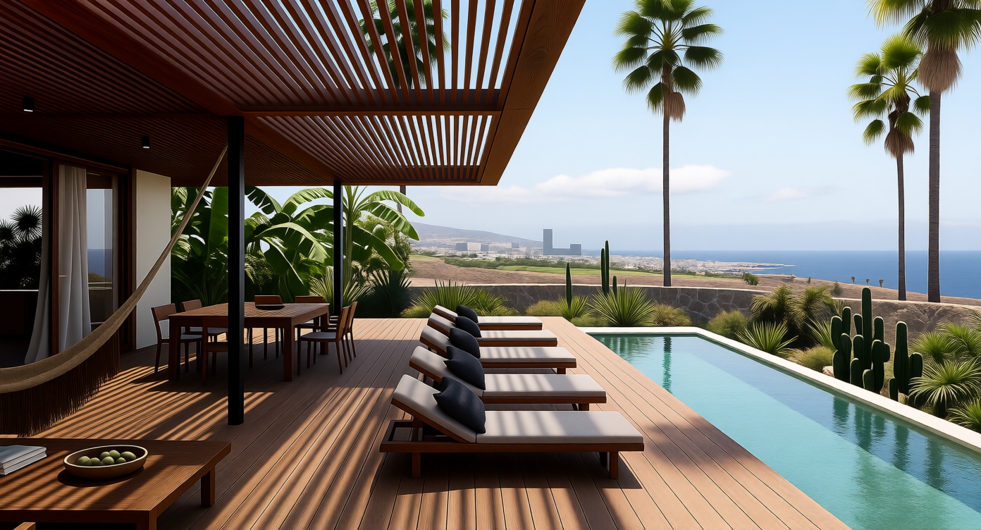 Chalet com acesso direto à praia em Adeje — Terraço mar