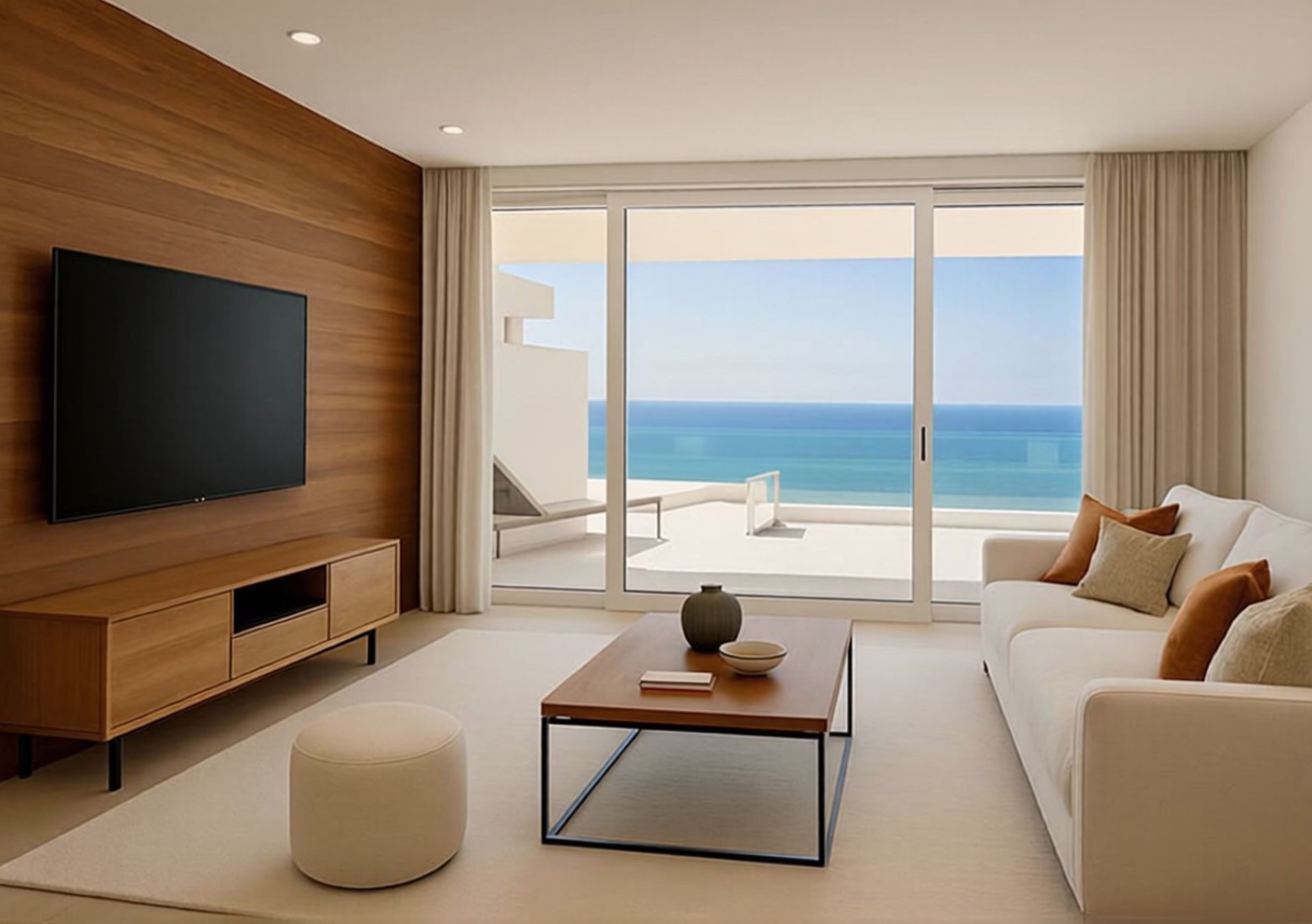Beachfront flat in Arona — Living room