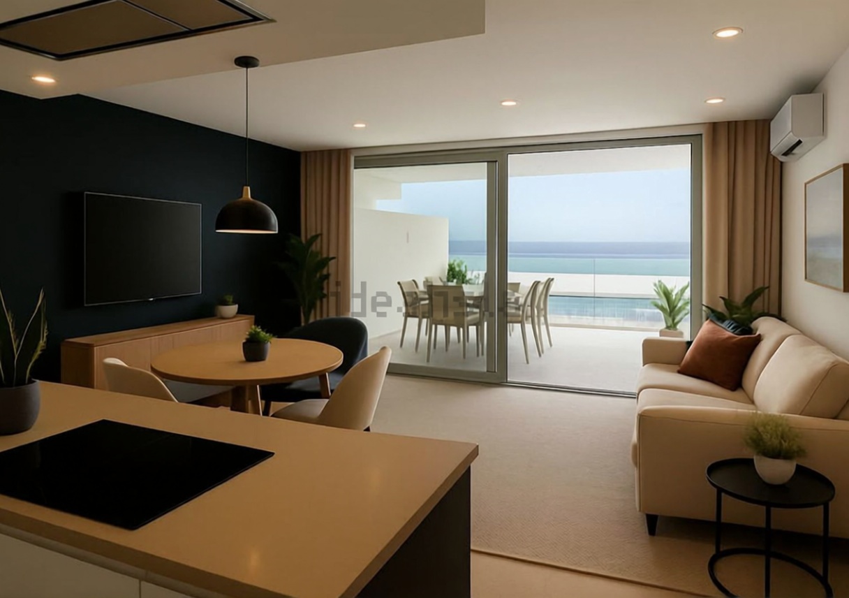Beachfront flat in Arona — Living room