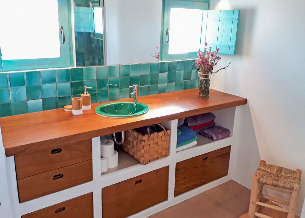 Chalet with direct beach access in Formentera — Bathroom