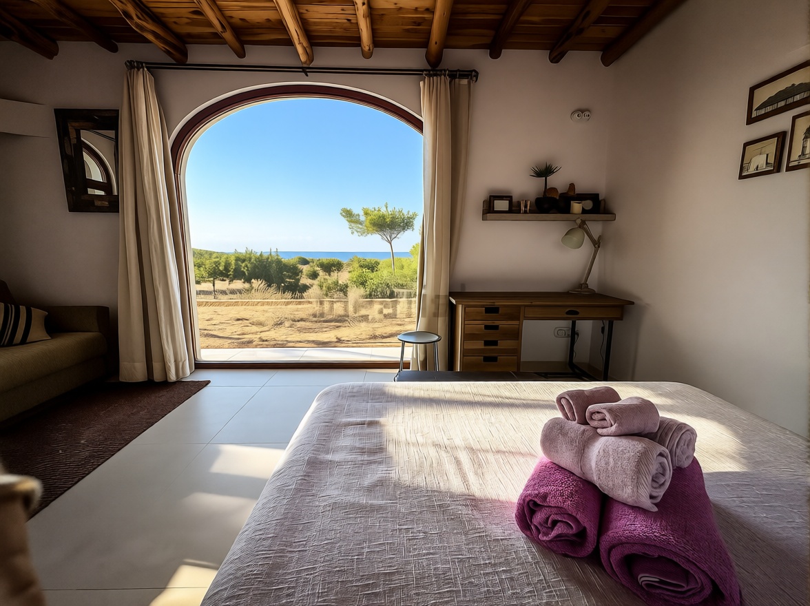 Chalet mit direkter Strandzugang in Formentera — Schlafzimmer