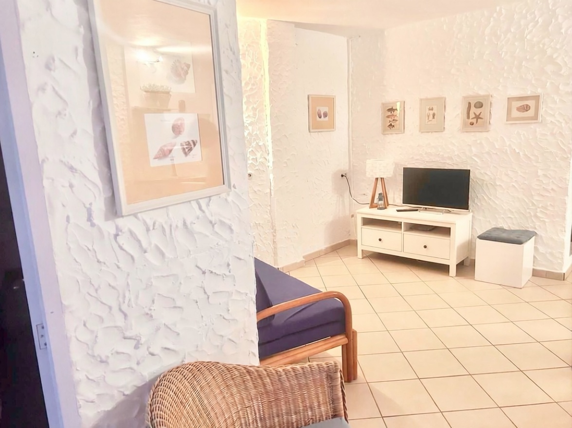 Beachfront flat in Formentera — Living room
