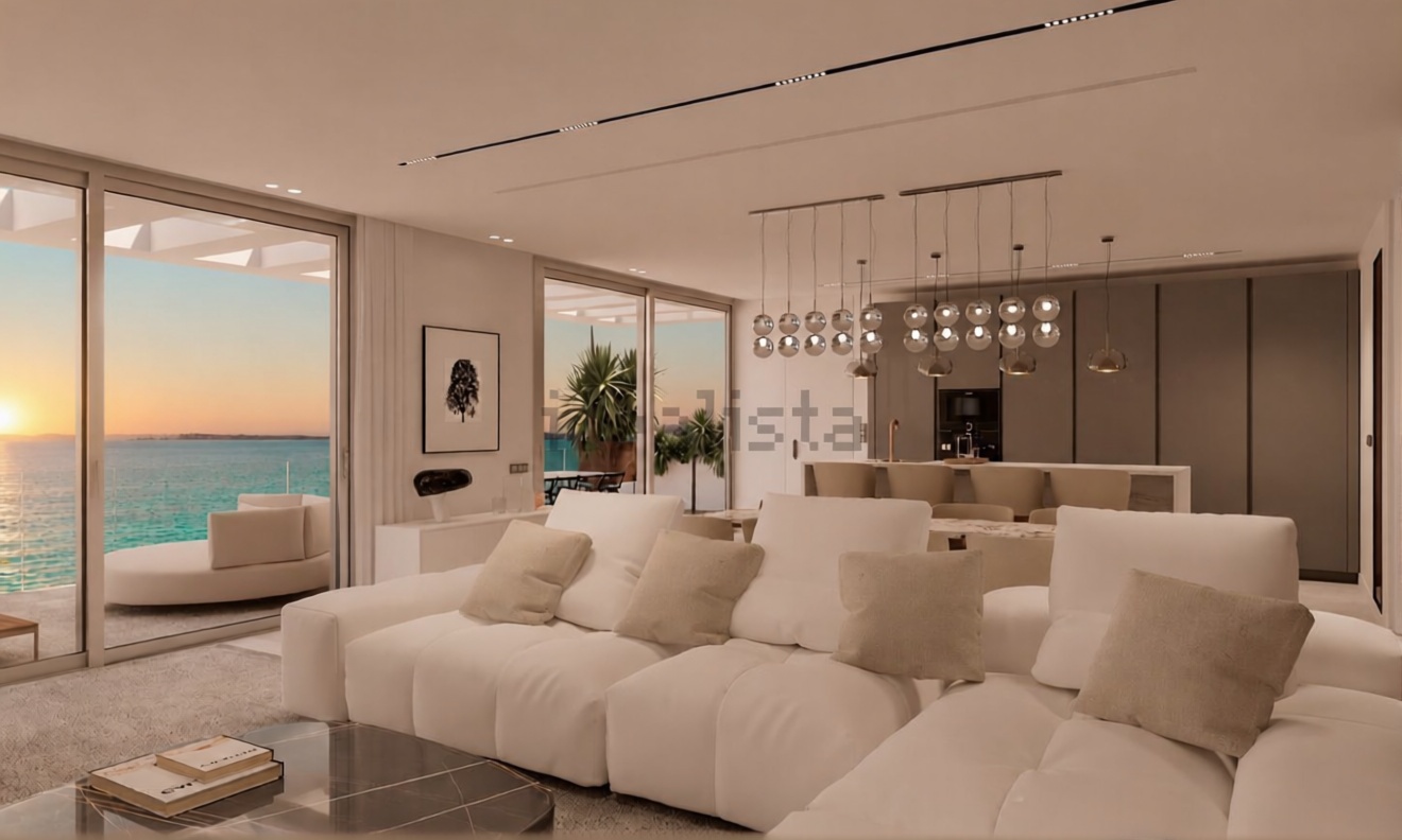 Seafront attic in Sant Antoni de Portmany — Living room