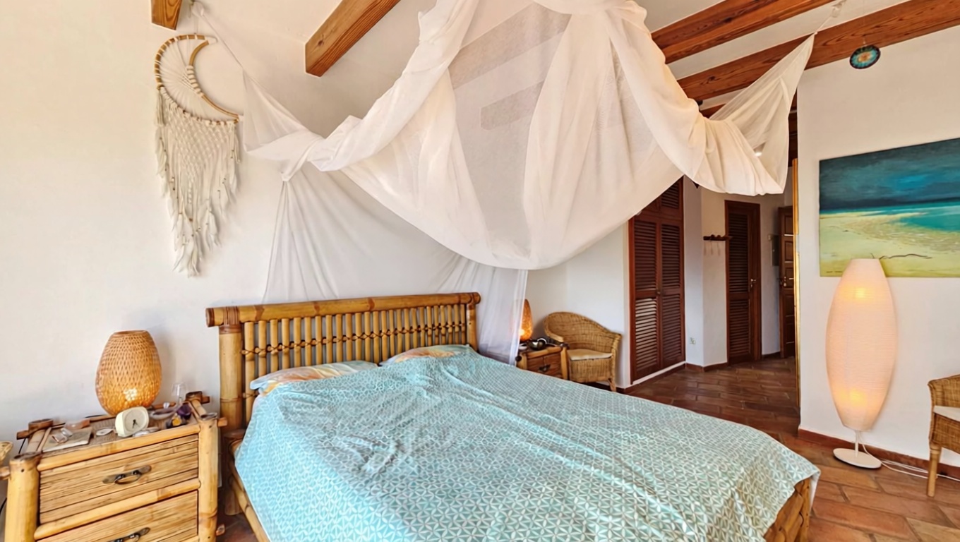 Chalet mit direkter Strandzugang in Eivissa — Schlafzimmer