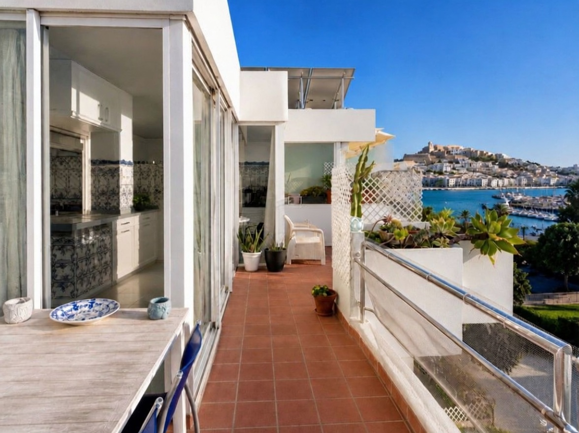 Penthouse in erste Meereslinie in Eivissa — Meerterrasse