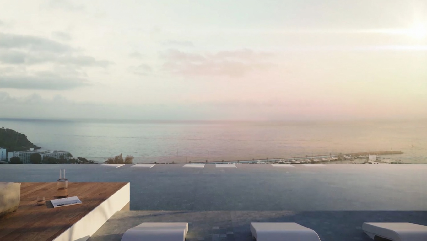 Wohnung in erste Strandlinie in Santa Eulalia del Río — Meerblick