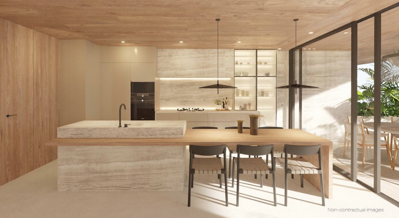 Wohnung in erste Strandlinie in Santa Eulalia del Río — Küche