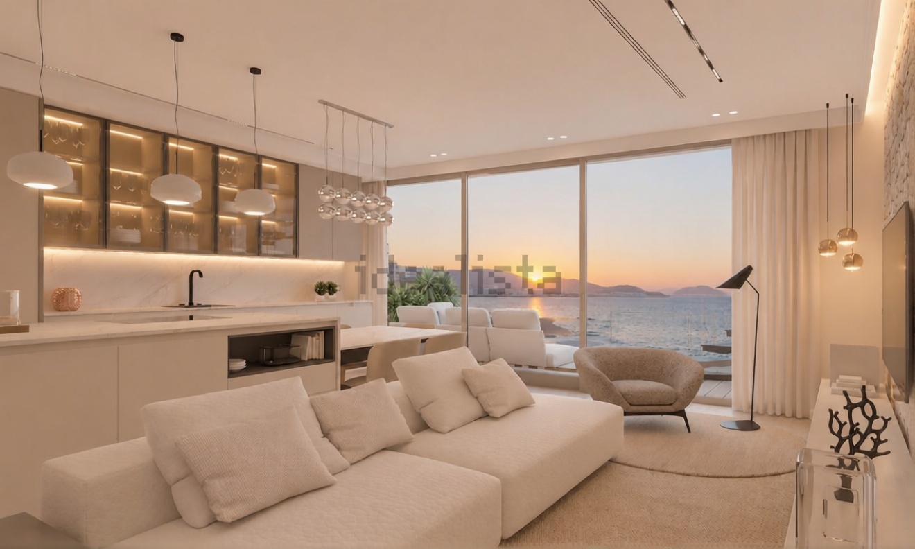 Beachfront flat in Sant Antoni de Portmany — Living room