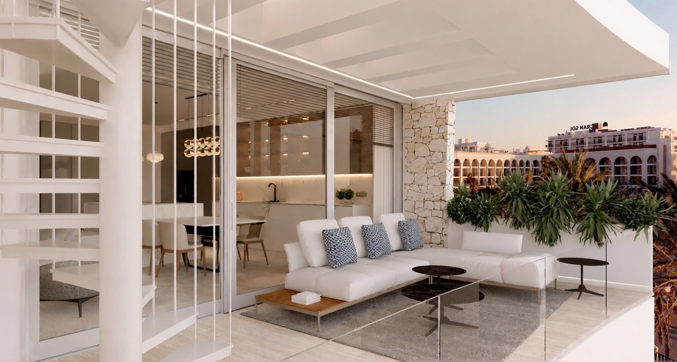 Beachfront flat in Sant Antoni de Portmany