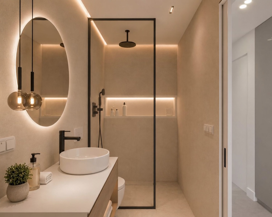 Beachfront flat in Sant Antoni de Portmany — Bathroom