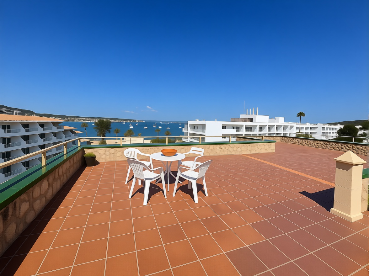 Beachfront flat in Sant Antoni de Portmany — Sea terrace