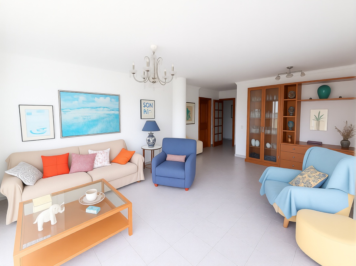 Beachfront flat in Santa Eulalia del Río — Living room
