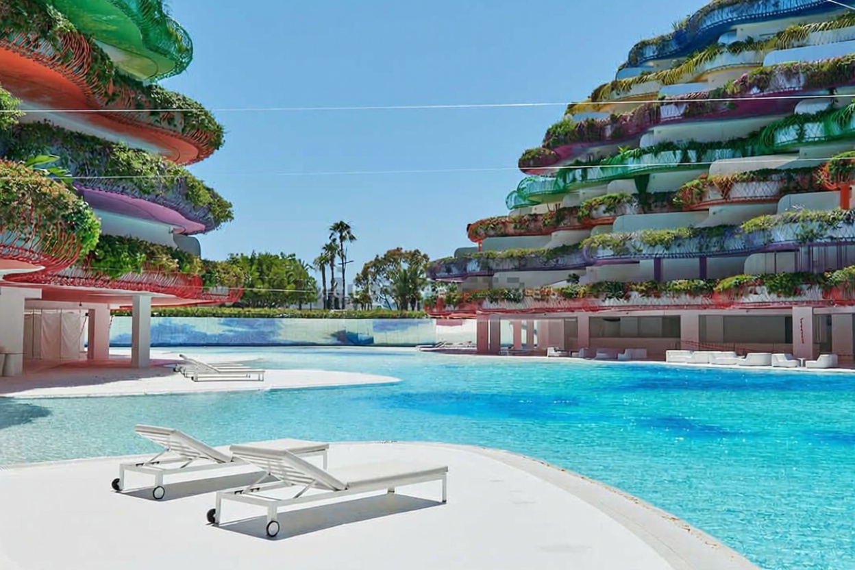 Beachfront flat in Eivissa — Pool