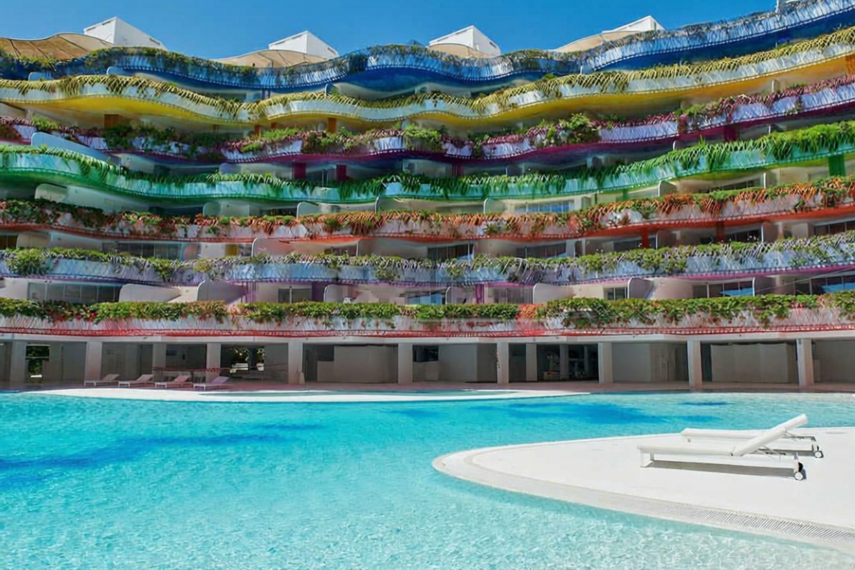 Beachfront flat in Eivissa — Pool