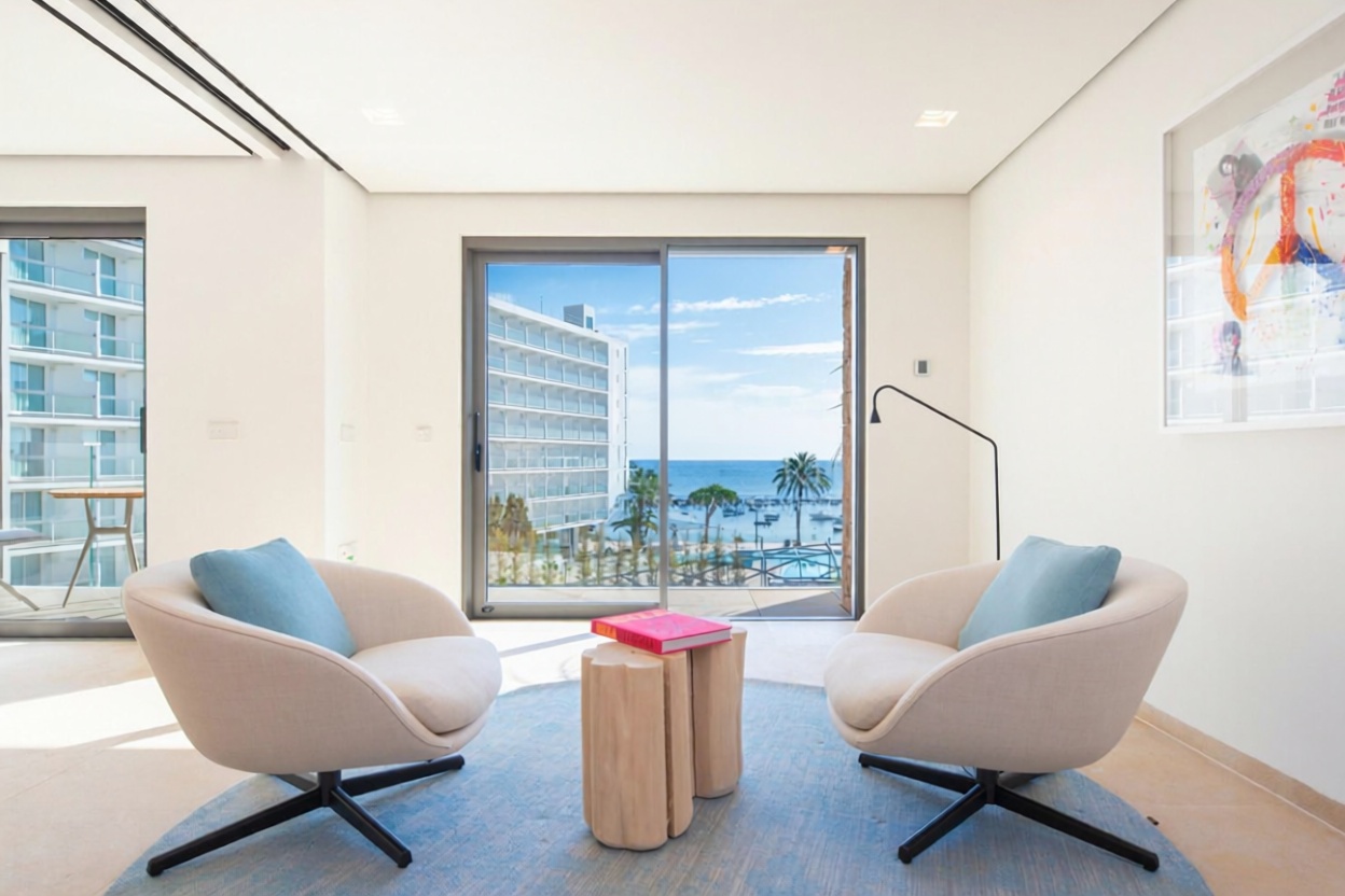Piso en primera línea de playa en Eivissa — Salón