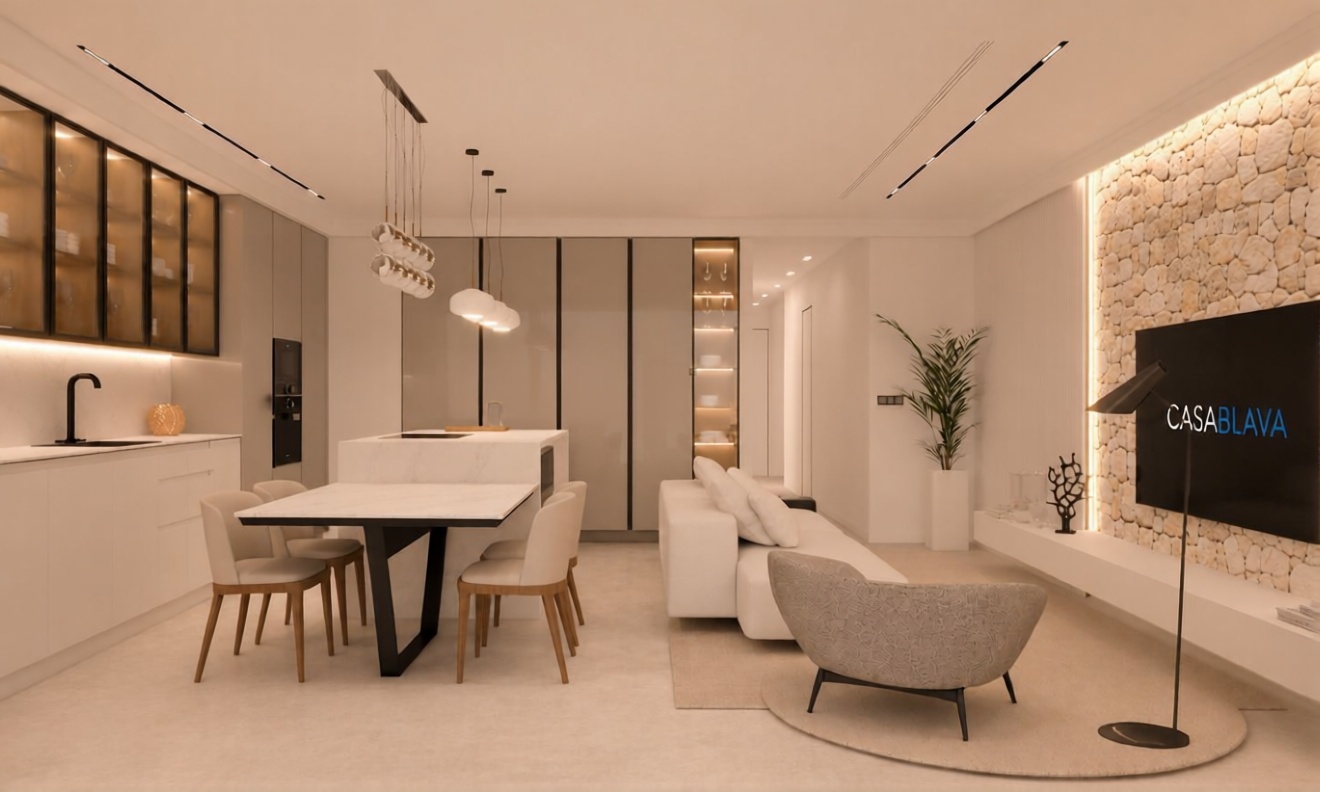 Beachfront flat in Sant Antoni de Portmany — Living room