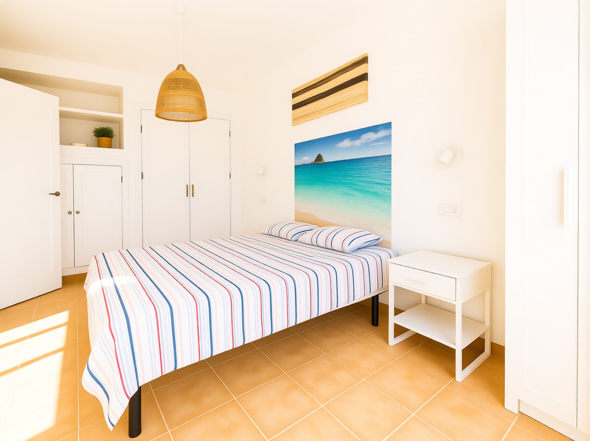 Seafront attic in Santa Eulalia del Río — Bedroom