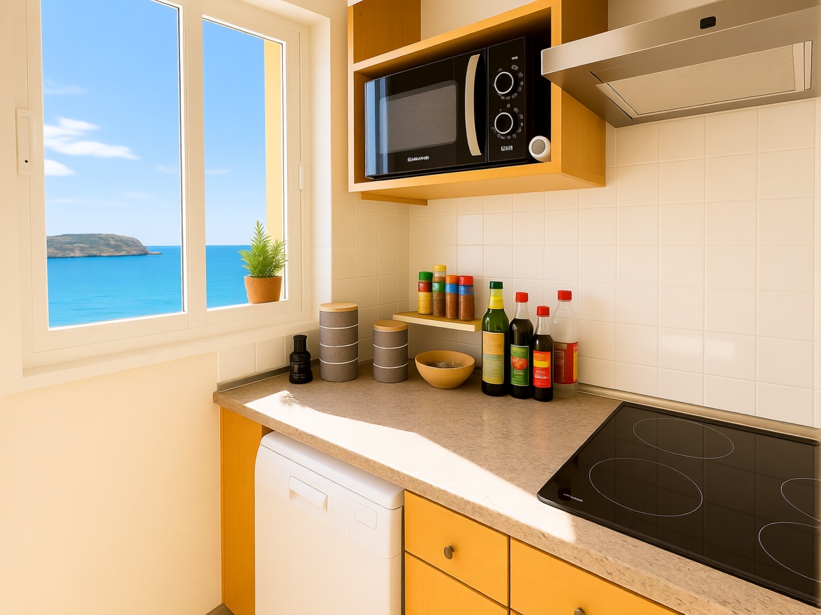 Seafront attic in Santa Eulalia del Río — Kitchen