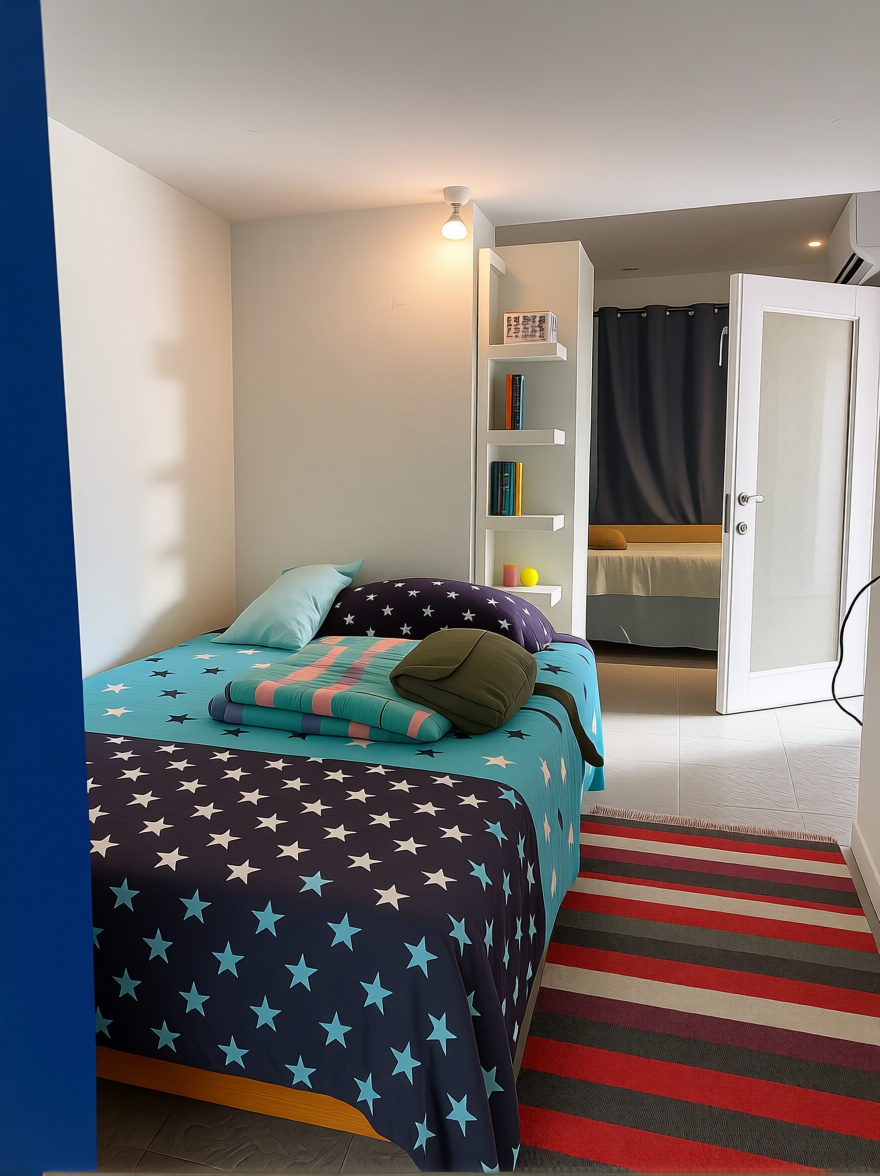 Beachfront studio in Sant Antoni de Portmany — Bedroom