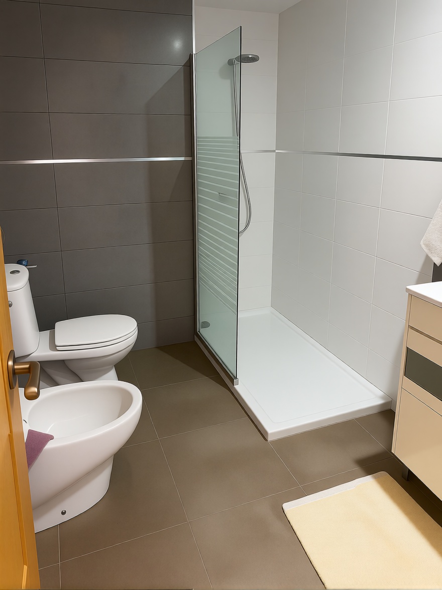 Beachfront flat in Santa Eulalia del Río — Bathroom