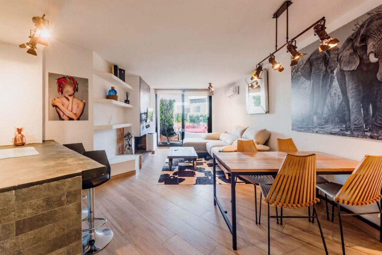 Wohnung in erste Strandlinie in Eivissa — Wohnzimmer