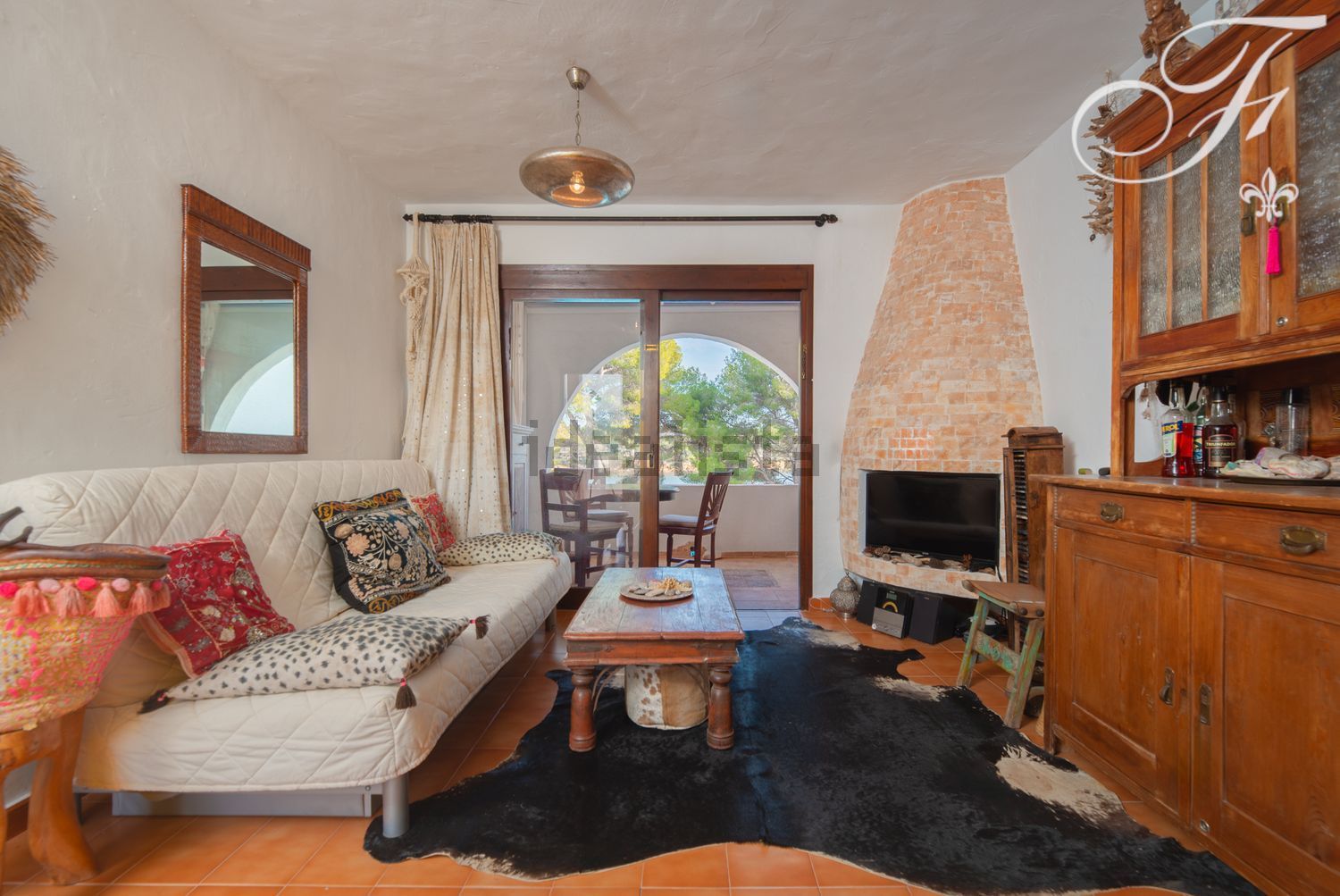 Wohnung in erste Strandlinie in Santa Eulalia del Río — Wohnzimmer
