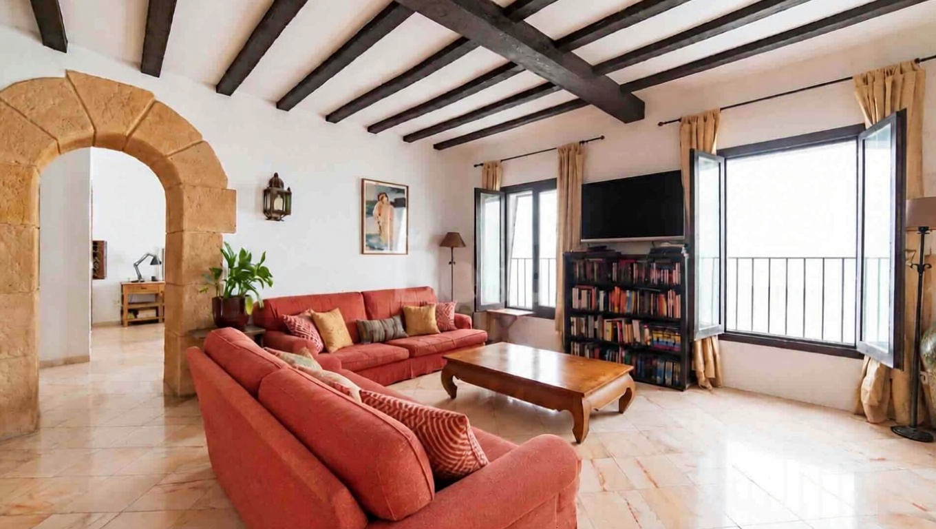 Wohnung in erste Strandlinie in Eivissa — Wohnzimmer