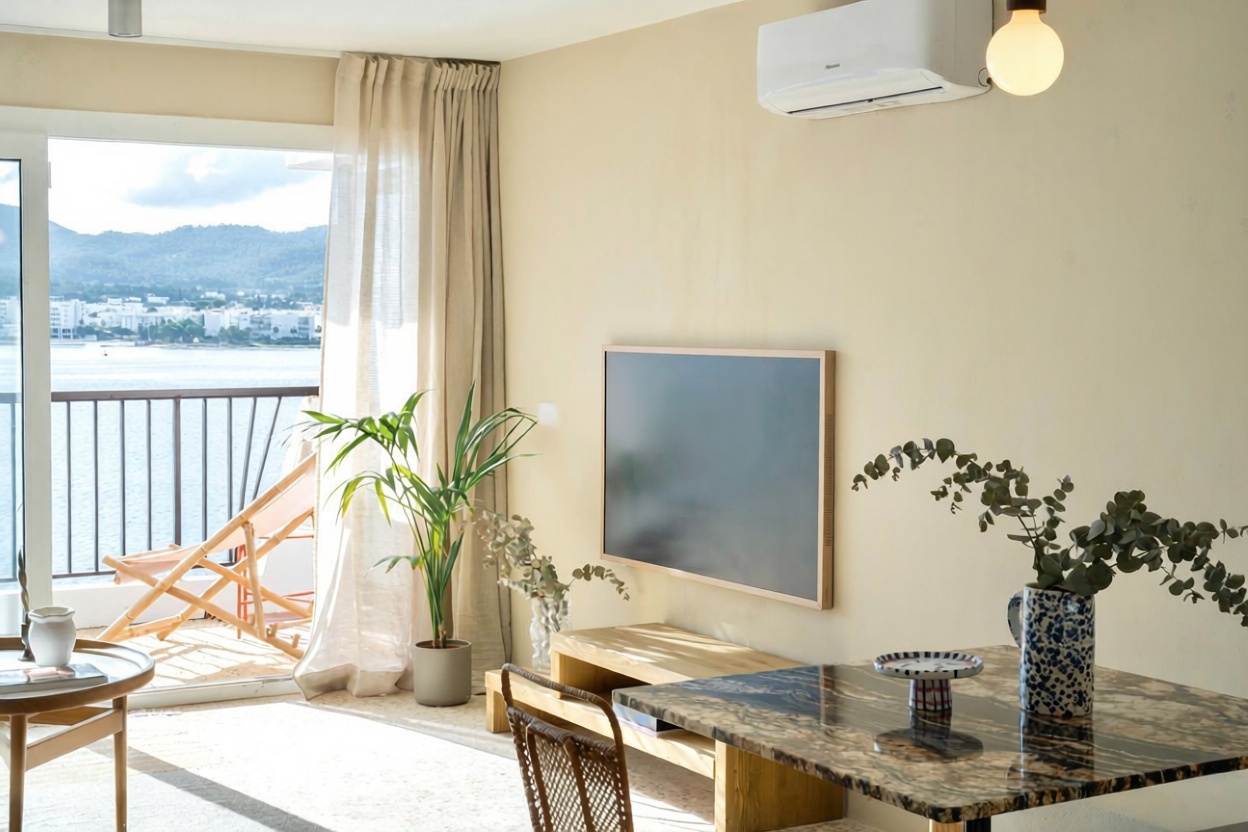 Beachfront flat in Sant Antoni de Portmany — Living room