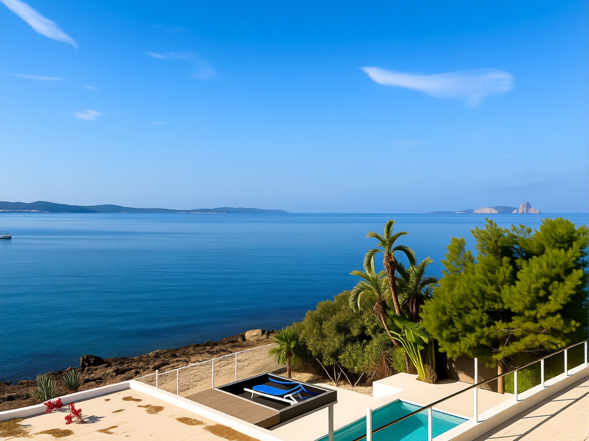 Beachfront flat in Sant Antoni de Portmany — Sea view