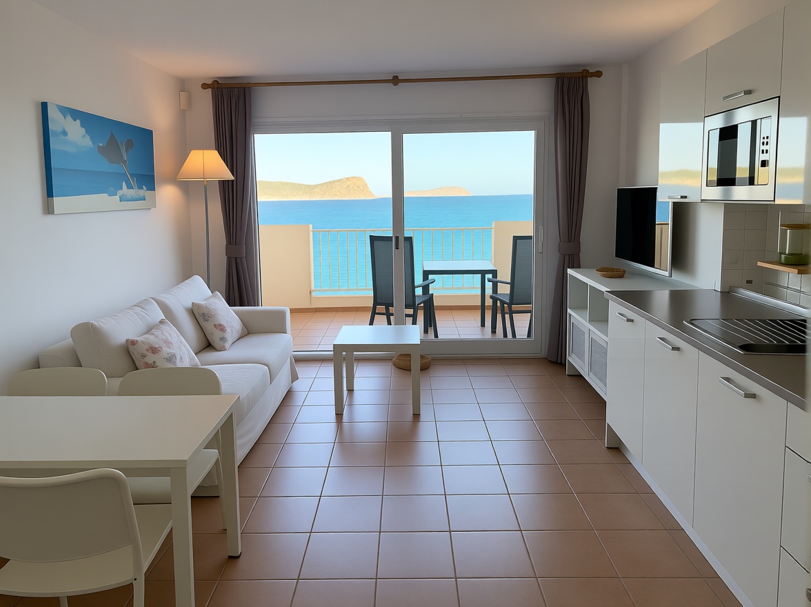 Seafront attic in Santa Eulalia del Río — Living room