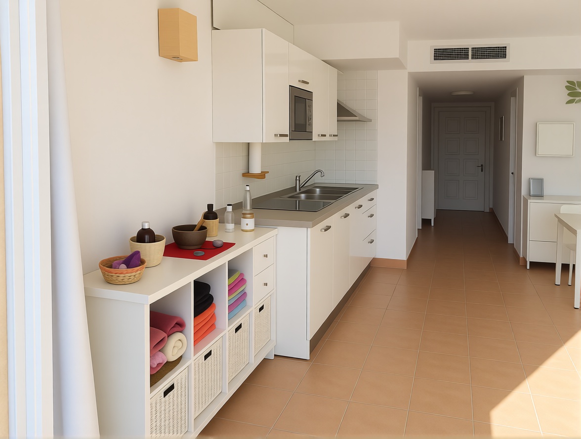 Wohnung in erste Strandlinie in Santa Eulalia del Río — Küche
