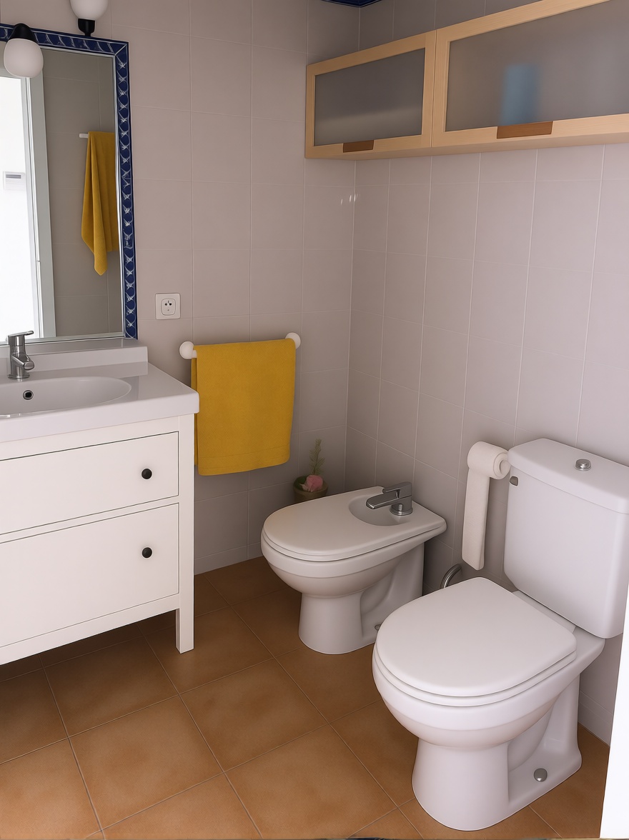 Wohnung in erste Strandlinie in Santa Eulalia del Río — Bad