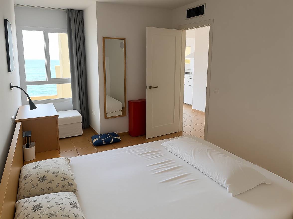 Beachfront flat in Santa Eulalia del Río — Bedroom