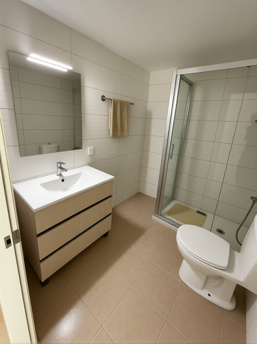 Beachfront flat in Sant Antoni de Portmany — Bathroom