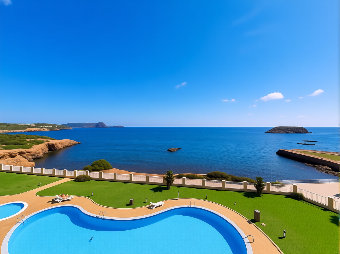 Beachfront flat in Santa Eulalia del Río — Sea view