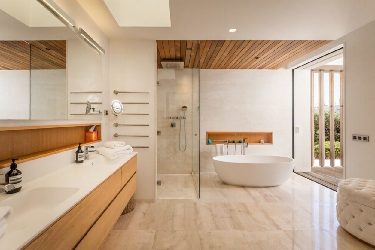 Chalet with direct beach access in Maó/Mahón — Bathroom