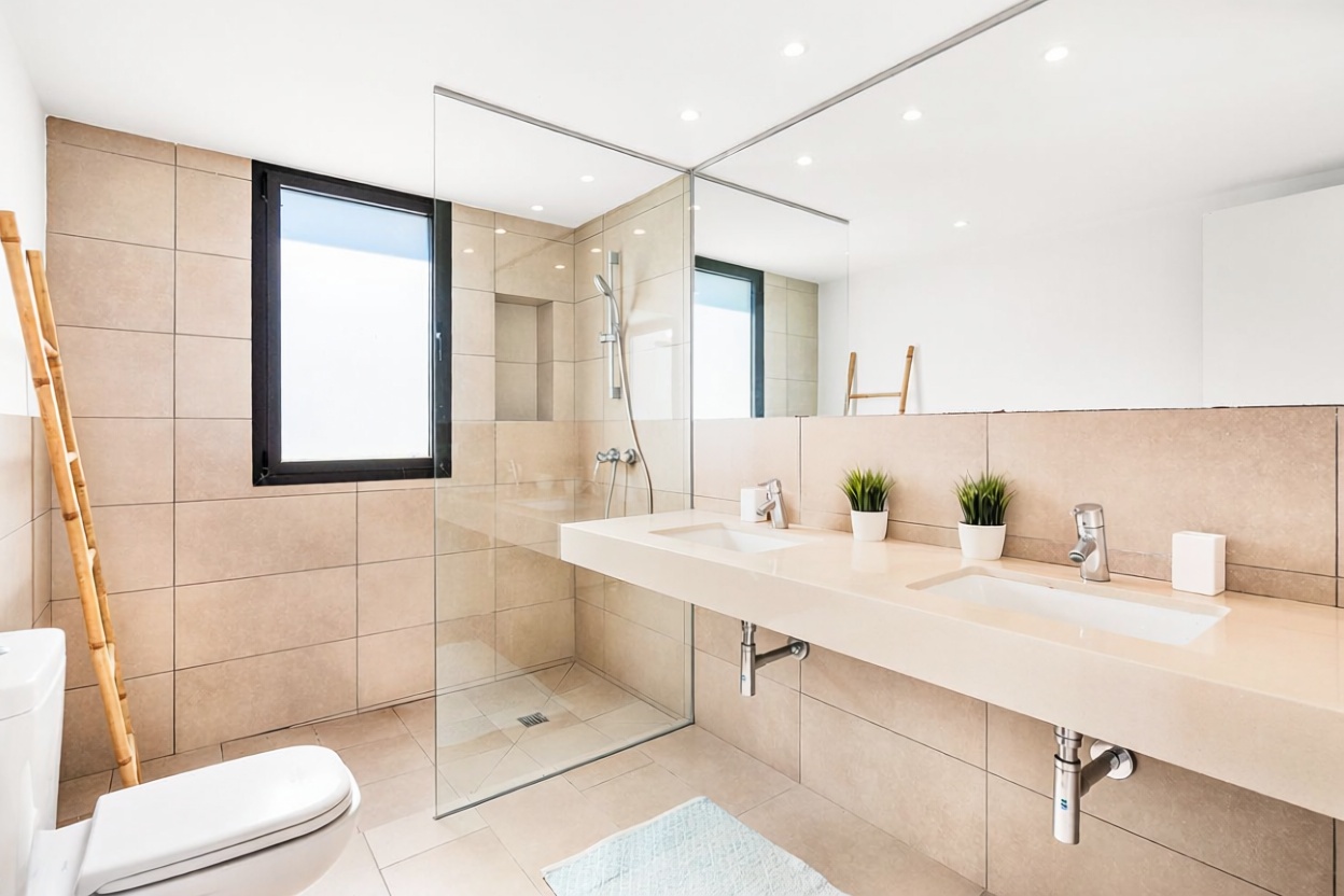 Chalet con acceso directo a playa en Ciutadella — Baño