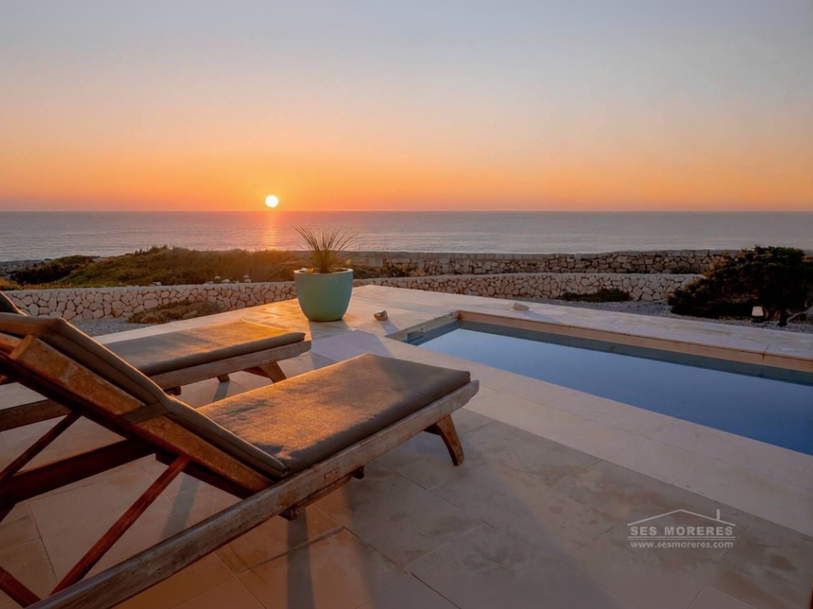 Chalet with direct beach access in Ciutadella — Sea view