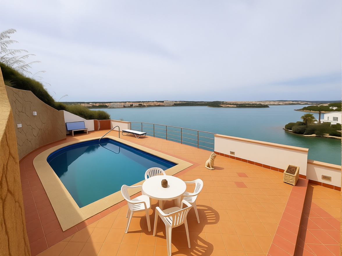 Chalet mit direkter Strandzugang in Maó/Mahón — Pool
