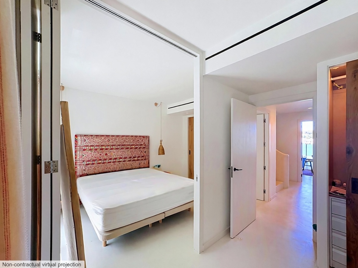 Chalet mit direkter Strandzugang in Maó — Schlafzimmer