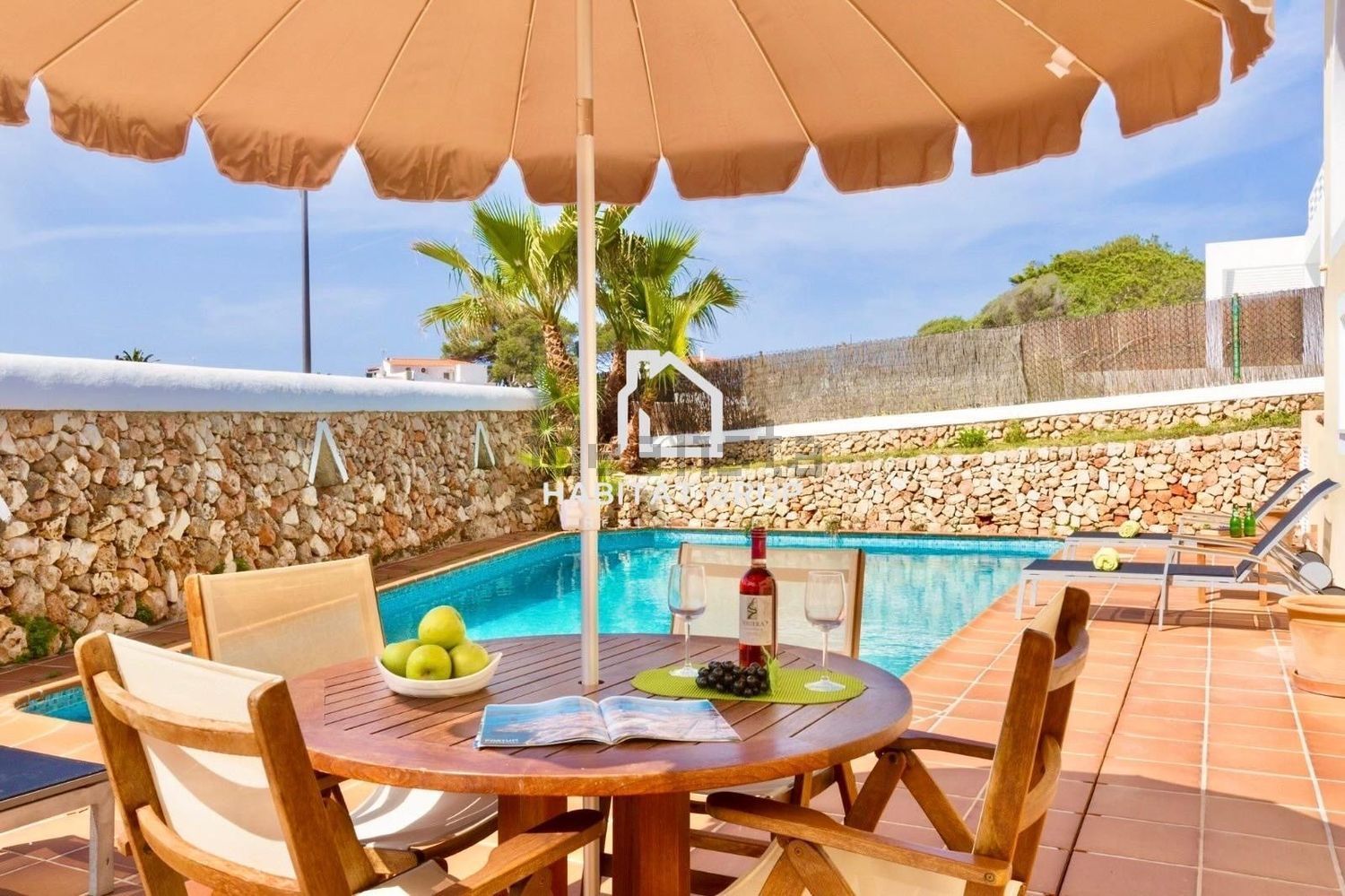 Chalet com acesso direto à praia em Ciutadella — Piscina