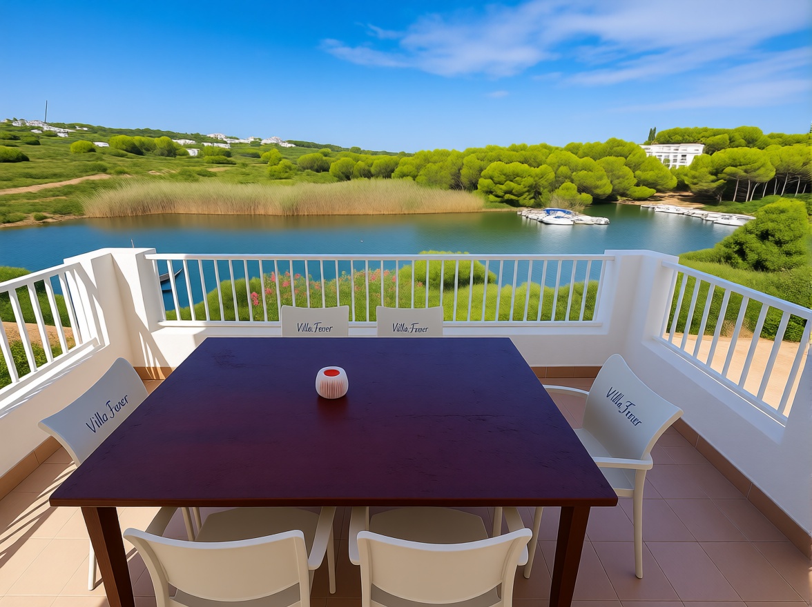 Chalet with direct beach access in Es Mercadal — Sea terrace