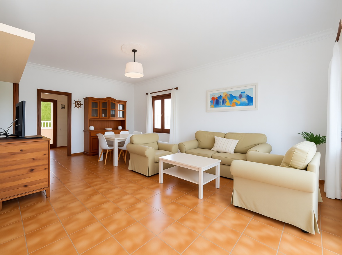 Chalet with direct beach access in Es Mercadal — Living room